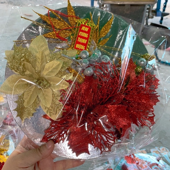Set phụ kiện trang trí tết , trang trí tháp bánh , nước tết, trang trí tráp lễ