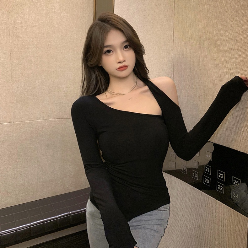 Áo Kiểu Bigsize Nữ Hở Vai Tay Dài Chất Thun Tăm Lên Phom Tôn Dáng Dễ Thương MÃ G61