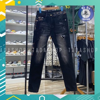 Quần jeans DG vá ống ảnh thật