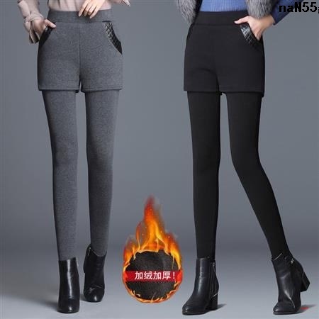 Quần short Giả Váy Vải Lông Cừu Dày Dặn Ấm Áp Thời Trang Mùa Đông Cho Nữ|