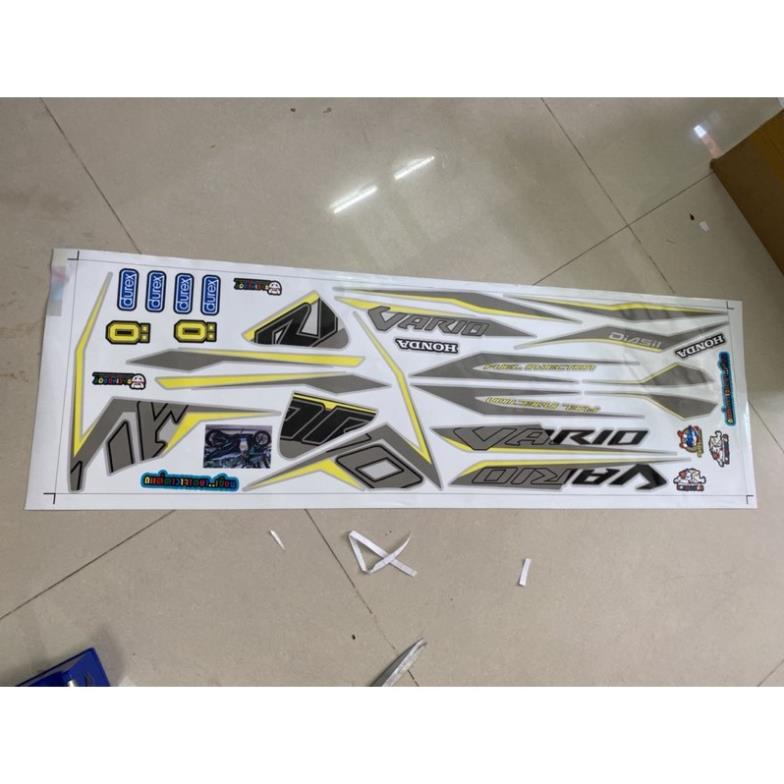 FREE SHIP + QUÀ TẶNG Tem rời xe Vario 150 xám vàng