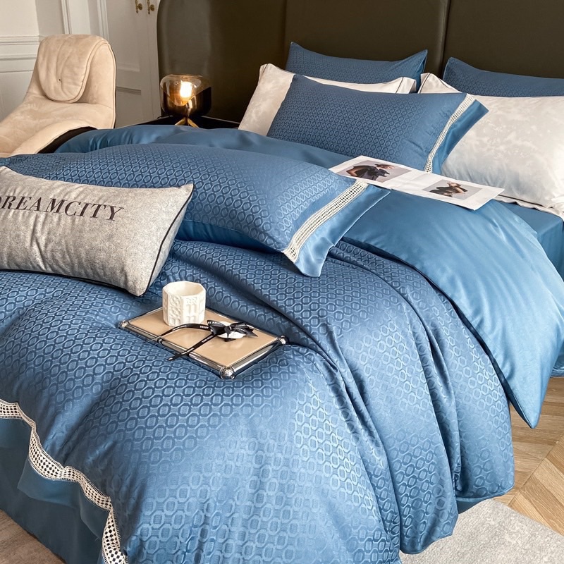 Bộ Chăn Ga Gối Lụa DREAMCITY 4 Món Set Chăn Ga Gối Hoạ Tiết Lụa Cao Cấp Nhập Khẩu Nhà sam-store