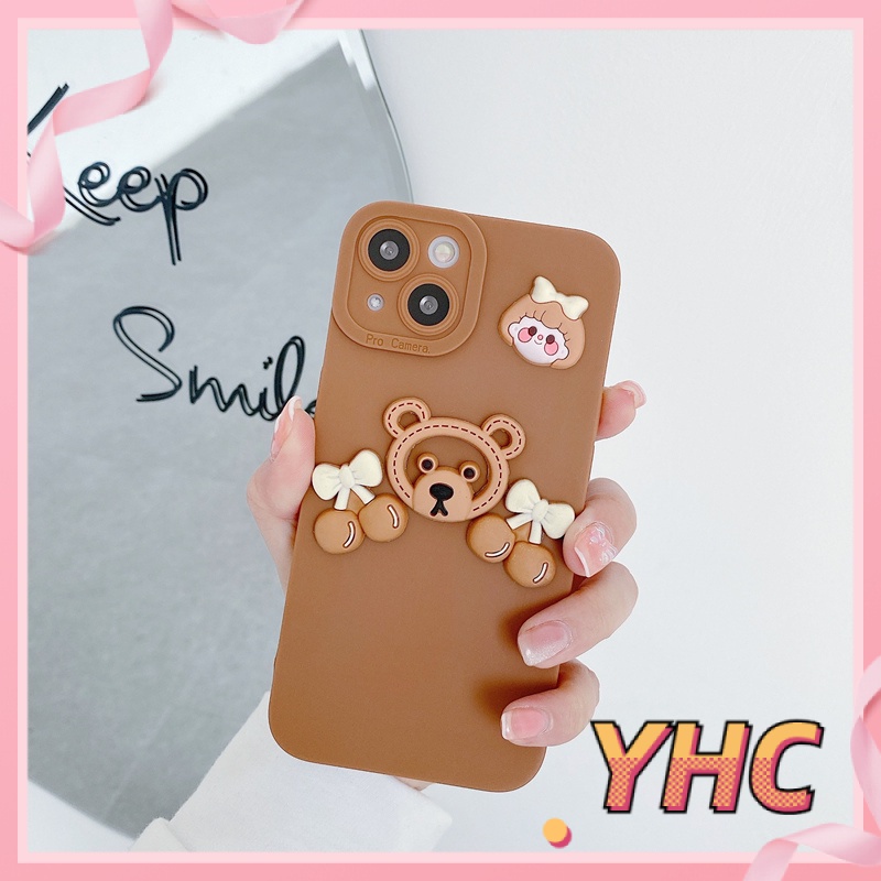 ốp iphone Hình Gấu 3D Dễ Thương Cho Iphone6 6splus 7 7plus 8plus XR X XS 11 12 Pro max Plus Promax max-061