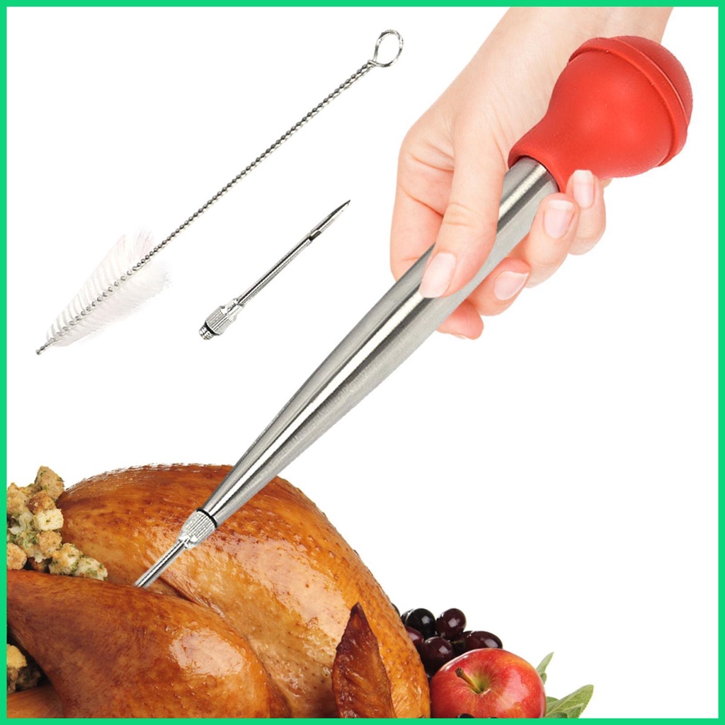 Bàn Chải Dày Làm Sạch Thực Phẩm Thổ Nhĩ Kỳ Baster Cho Nấu Ăn Với Marinade Injectors &amp; Cọ Mỏng Jinwvn