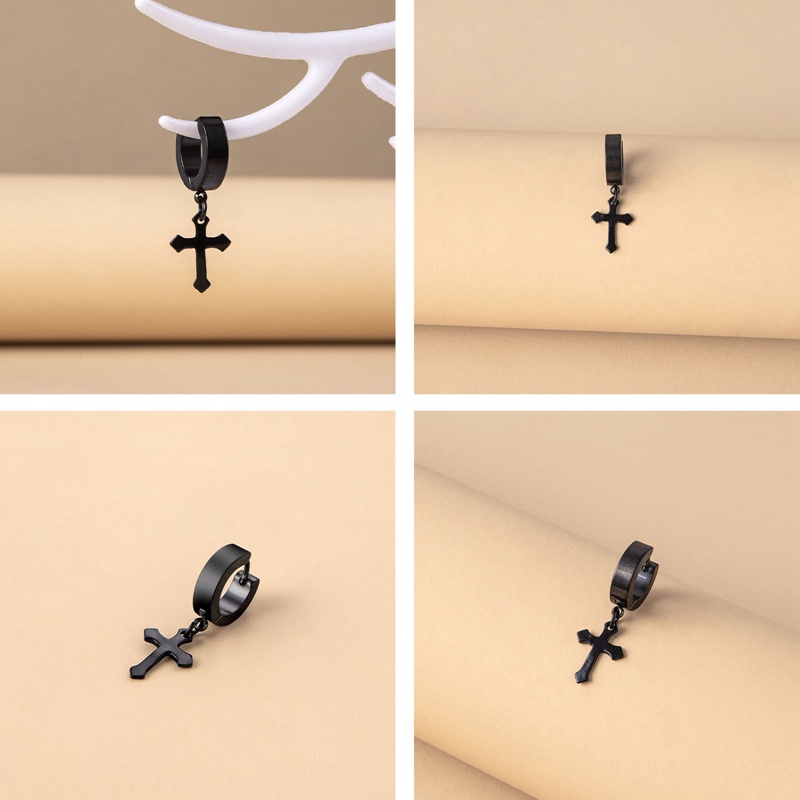 Bông Tai Dạng Móc Bằng Thép Không Gỉ Chống Dị Ứng Thiết Kế Đơn Giản Thời Trang Cho Nam Và Nữ