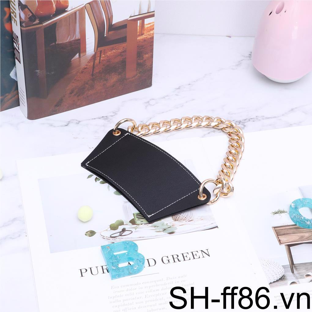 Bình Nước Thủy Tinh Cách Nhiệt Màu Đen Có Nắp Đậy Và Dây Đeo Sợi Xích Cho Trường Học / Văn Phòng / Ngoài Trời Ff