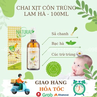 Chai Xịt Côn Trùng Lam Hà An Toàn Cho Bé Và Trẻ Sơ Sinh Hiệu Quả Với Kiến, Gián, Muỗi, Ve, Rận Bọ - 100% Thiên Nhiên