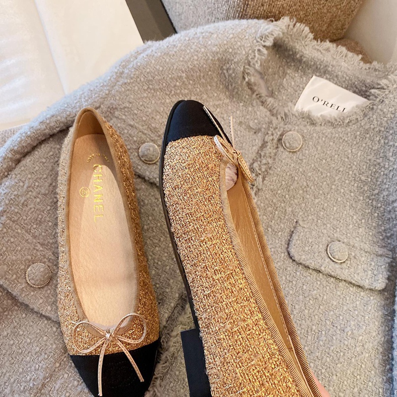 Giày Búp Bê Mũi Vuông 1.5cm Màu Sắc Tương Phản Nhẹ Nhàng Thoải Mái Chống Mài Mòn Thích Hợp Cho Nàng Tiên