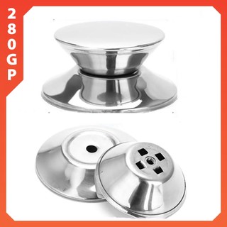 Núm Inox, núm gỗ chịu nhiệt thay cho núm vung nồi xoong chảo cao cấp tiện lợi