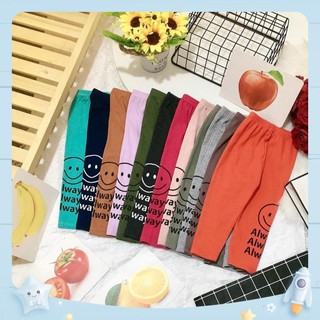 Quần dài bé gái kiểu quần legging chất liệu thun tăm cho bé gái 8-18kg