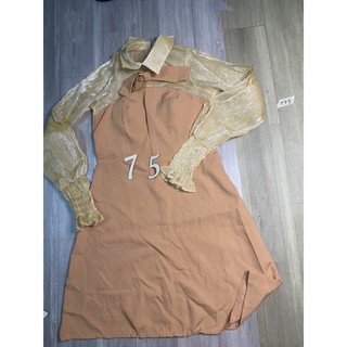 2hand đầm kiểu nâu mã 179 eo 75cm