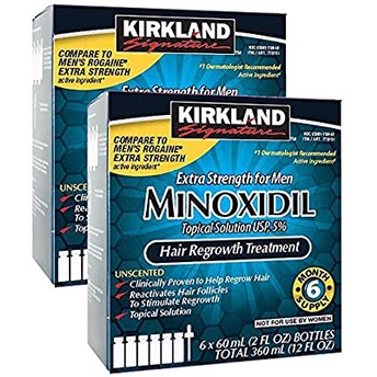 Minoxidil 5% Dạng Lỏng Mọc Râu Tóc Kirkland Mỹ (1 Hộp 6 lọ)