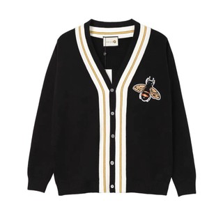 Áo khoác, áo Cardigan GUCCI thêu hình con ong chất len tăm