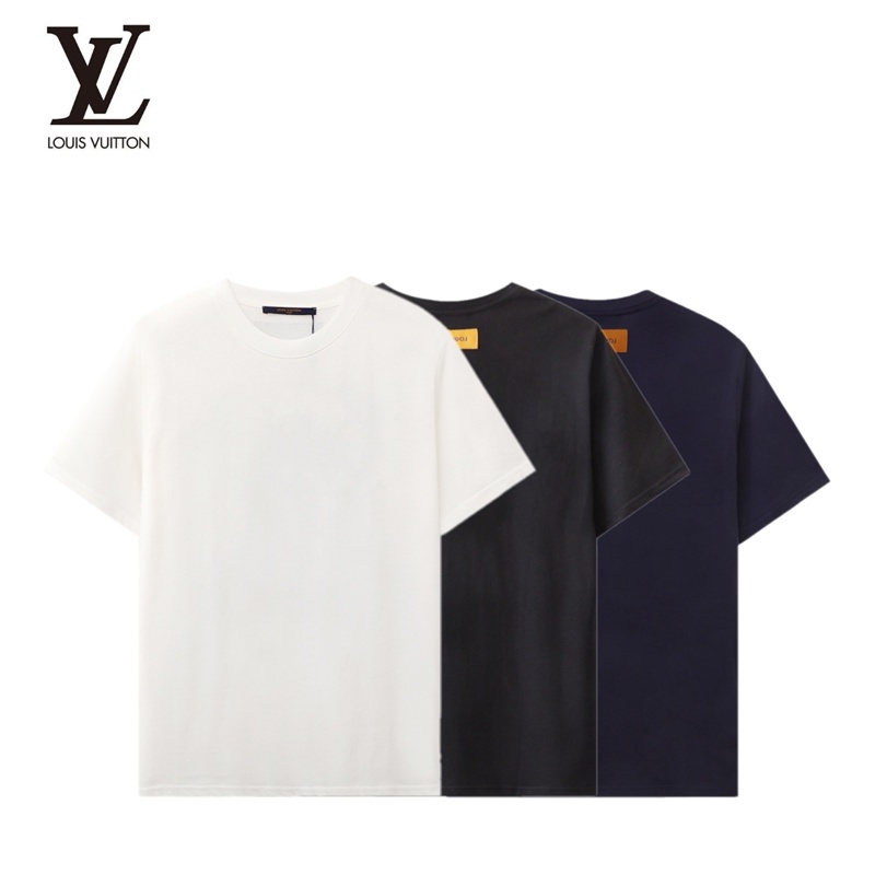 - V - V - - Áo Thun Tay Ngắn Màu Trơn Thiết Kế Nhãn Dán Đa Năng Phía Sau Cổ Điển Đơn Giản