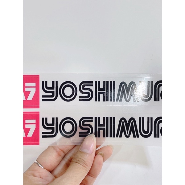 Tem dán chữ Yoshimura trong suốt siêu Hot, tổng hợp mẫu Yoshi dán trang trí xe máy oto có sẵn keo phía sau