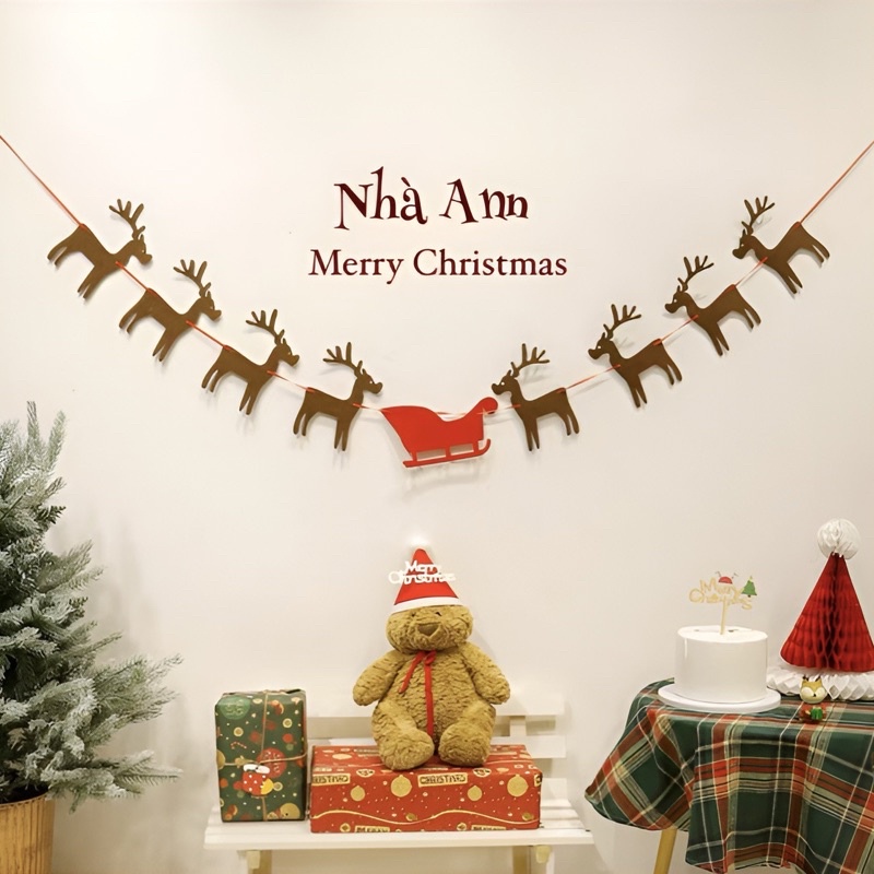 DÂY TUẦN LỘC KÉO XE TRANG TRÍ NOEL GIÁNG SINH - NHÀ ANN