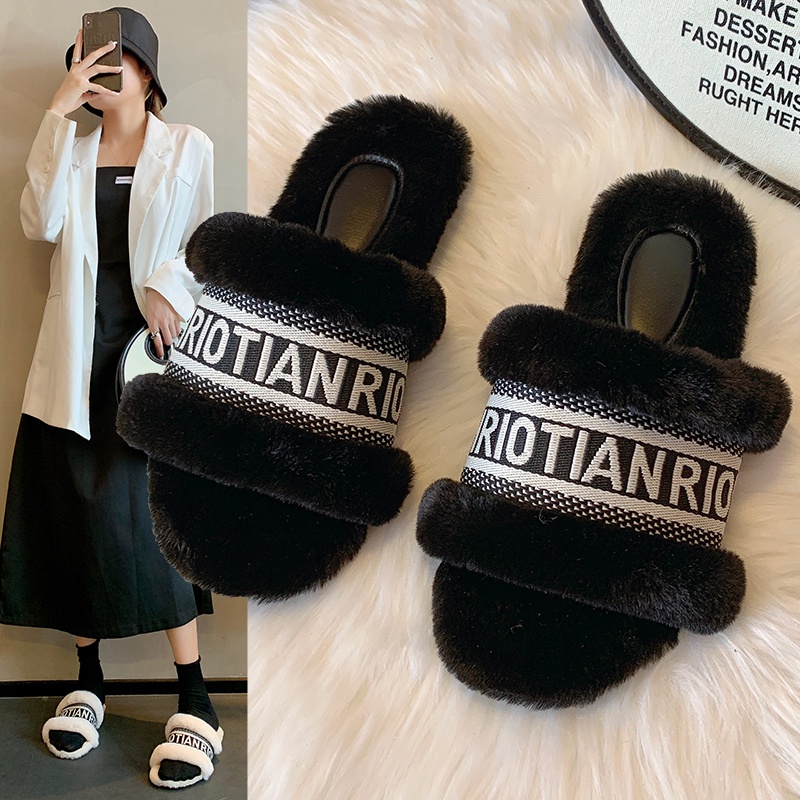 Dép Bông Đi Trong Nhà Giữ Ấm Cao Cấp Thời Trang Mùa Đông Dành Cho Nữ