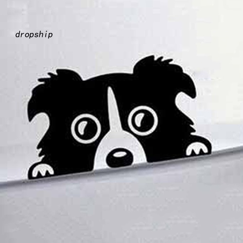Đề Can Phản Quang Chống Thấm Nước Hình Chú Chó Con Dễ Thương Dán Trang Trí Xe Hơi / Cốp Xe Tải