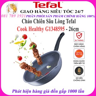 Chảo chiên sâu lòng Tefal Cook Healthy 26cm - Hàng chính hãng