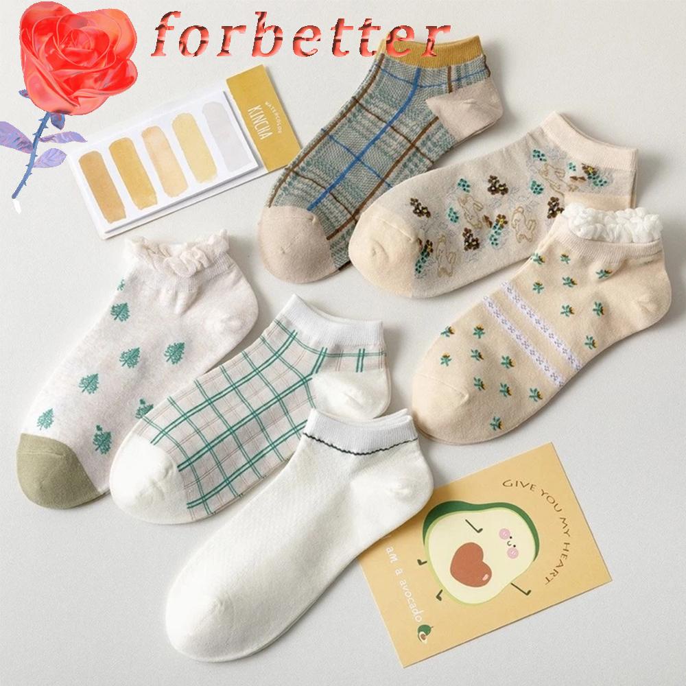 Vớ Cotton Họa Tiết Cây Xinh Xắn Dành Cho Nữ