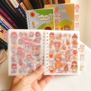 [GIÁ SỈ] Sổ hình dán, sổ sticker 12 tấm cute