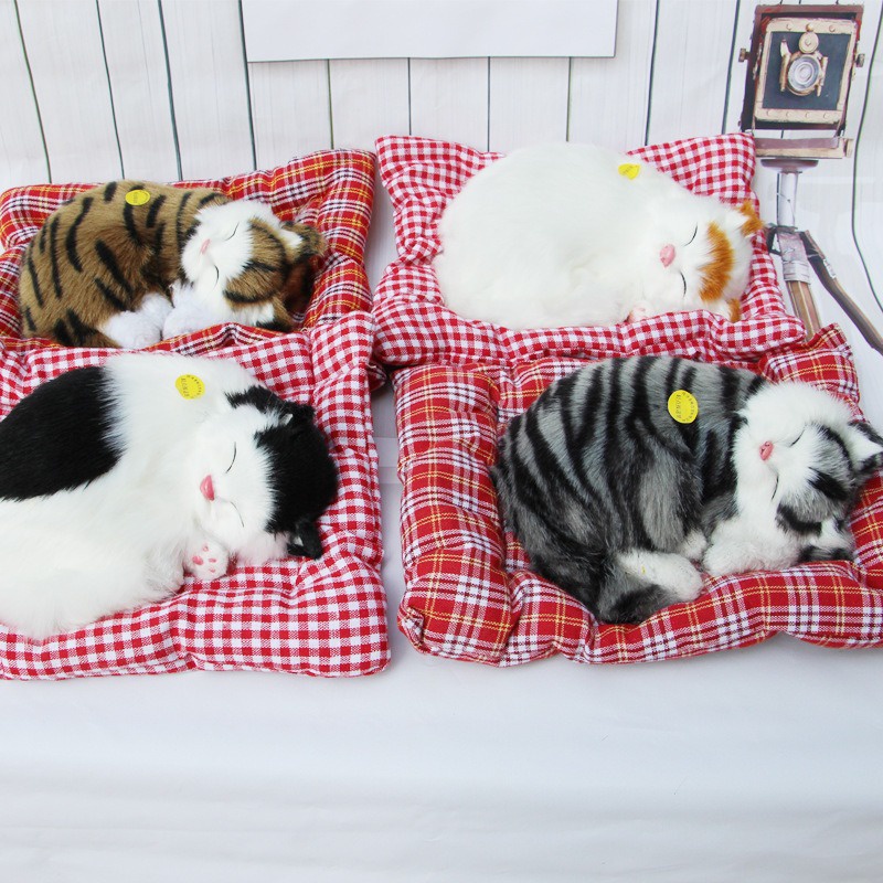 MÈO Thú bông GIỐNG THẬT 99%  sói gấu lõi than hoạt tính lọc không khí khử mùi trang trí xe hơi ô tô