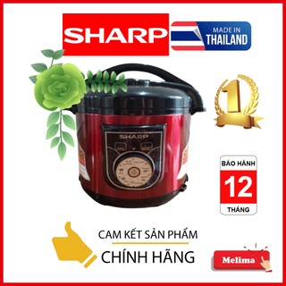 Nồi áp suất Nồi áp suất điện đa năng Sharp 6L, Xuất xứ Thái Lan, Bảo hành 12 tháng, An toàn tuyệt đối, Ninh kỹ hầm nhừ