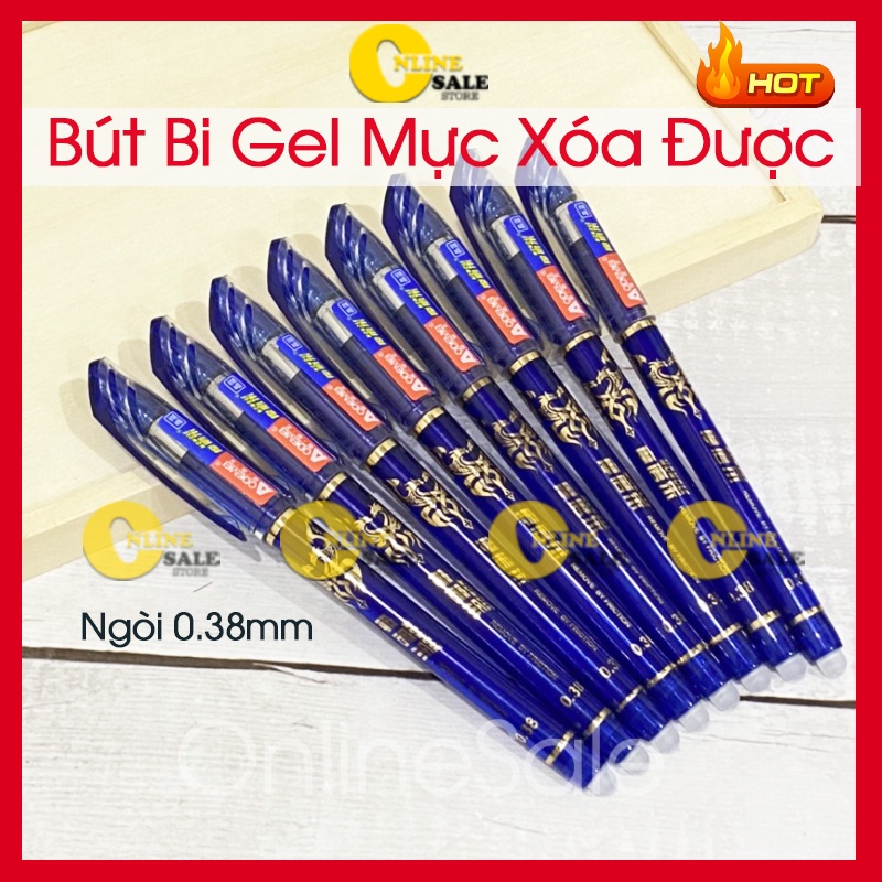 🔥Ma Thuật🔥Bút Bi Tẩy Xóa Được Mực Xanh Tím Đen Viết bi Gel ngòi 0.38mm mẫu mới nhất dành cho học sinh sinh viên