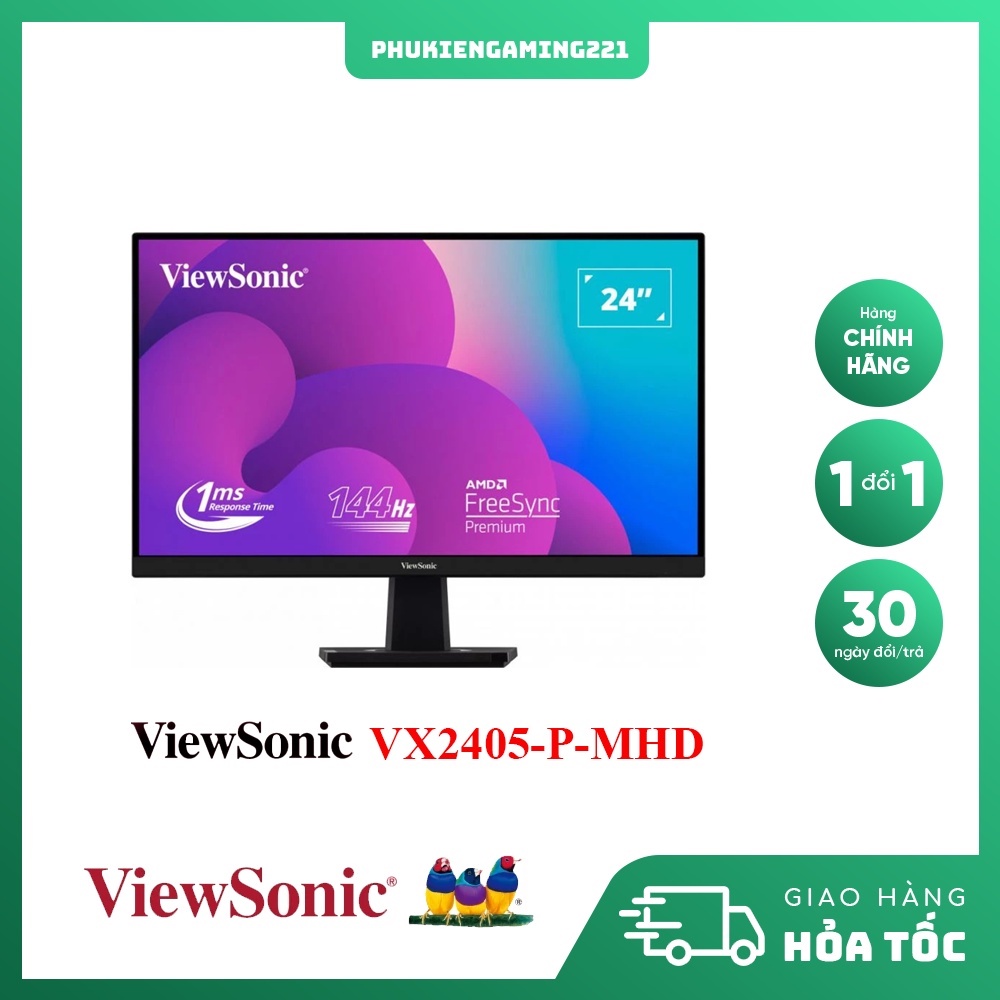 Màn Hình Máy Tính Chuyên Game - ViewSonic VX2405-P-MHD | 24Inch | FHD | IPS | 144Hz 1ms GTG - Hàng Chính Hãng