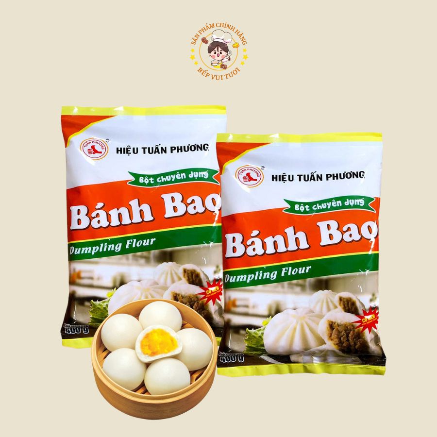 Bột làm bánh bao hiệu Tuấn Phương gói 400g trộn sẵn men