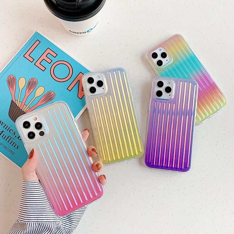 Ốp Điện Thoại Dẻo Màu Laser Mạ Viền Sang Trọng Chống Sốc Cho iPhone 14 13 12 11 Pro MAX X XR XS MAX 8 7 Plus + SE 2020