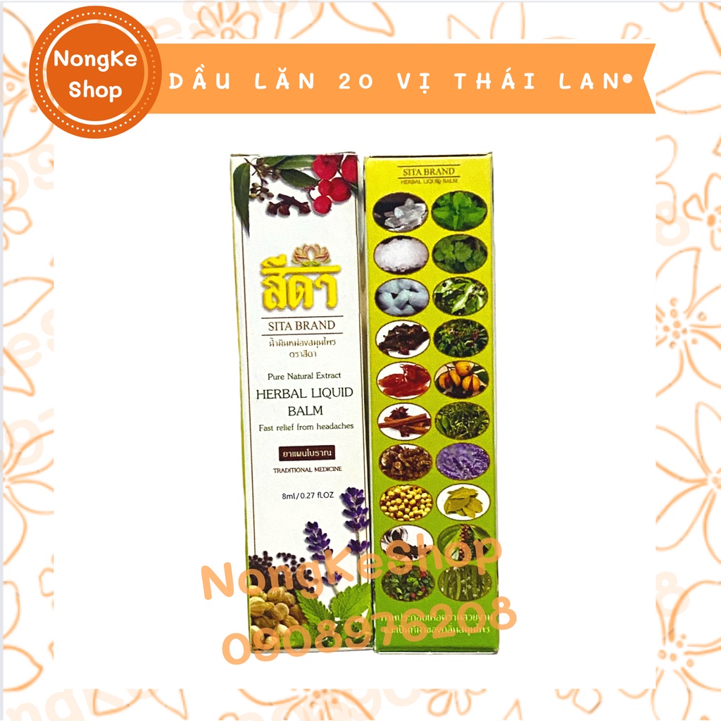 Dầu lăn 20 vị SITA HERBAL BRAND Thái Lan