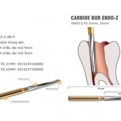 Mũi khoan Endo-Z - Mũi khoan nha khoa mở tủy tránh thủng sàn