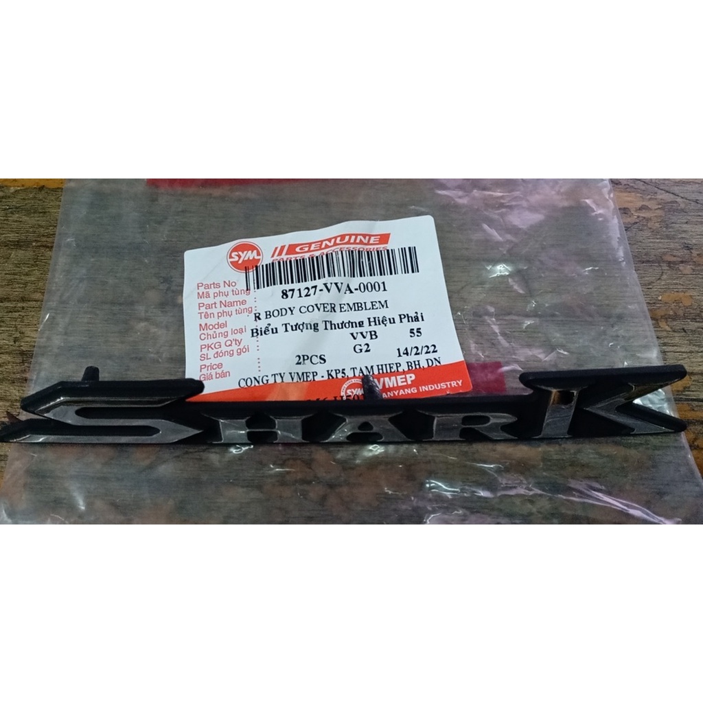 Tem xe Shark 1 cặp