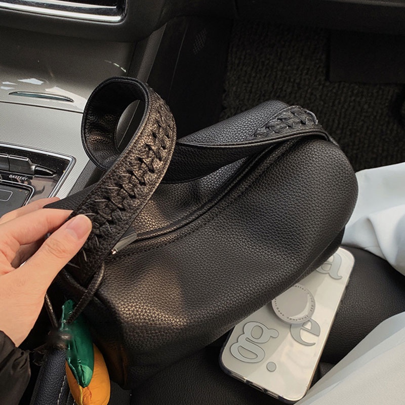 Mischa Túi Đeo Vai Da PU Mềm Màu Trơn Sức Chứa Lớn Thời Trang Dễ Phối Đồ