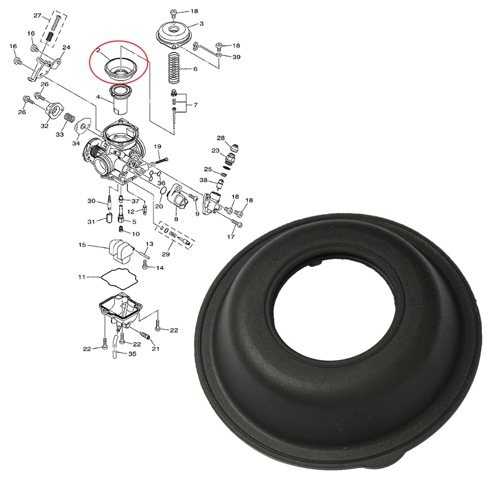 Dù ga bình xăng con chế hòa khí Yamaha Nouvo Nouvo S Nouvos Nouvo'S Nouvo 115 5LW-24411-00