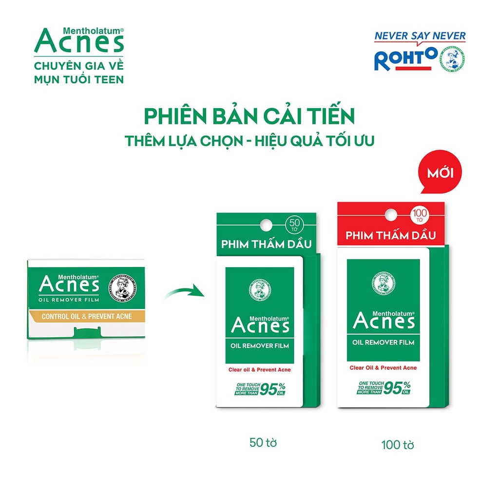 Phim thấm dầu Acnes Oil Remover Film 100 tờ