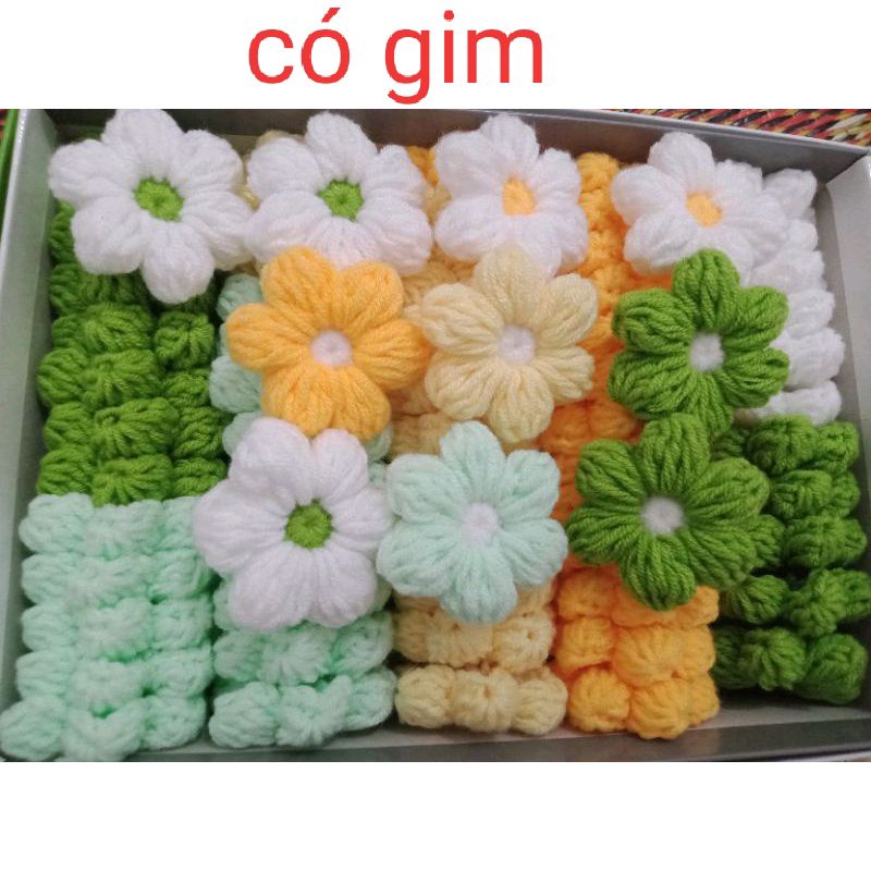 ghim cài hoa len handmade (ib shop để chọn màu)