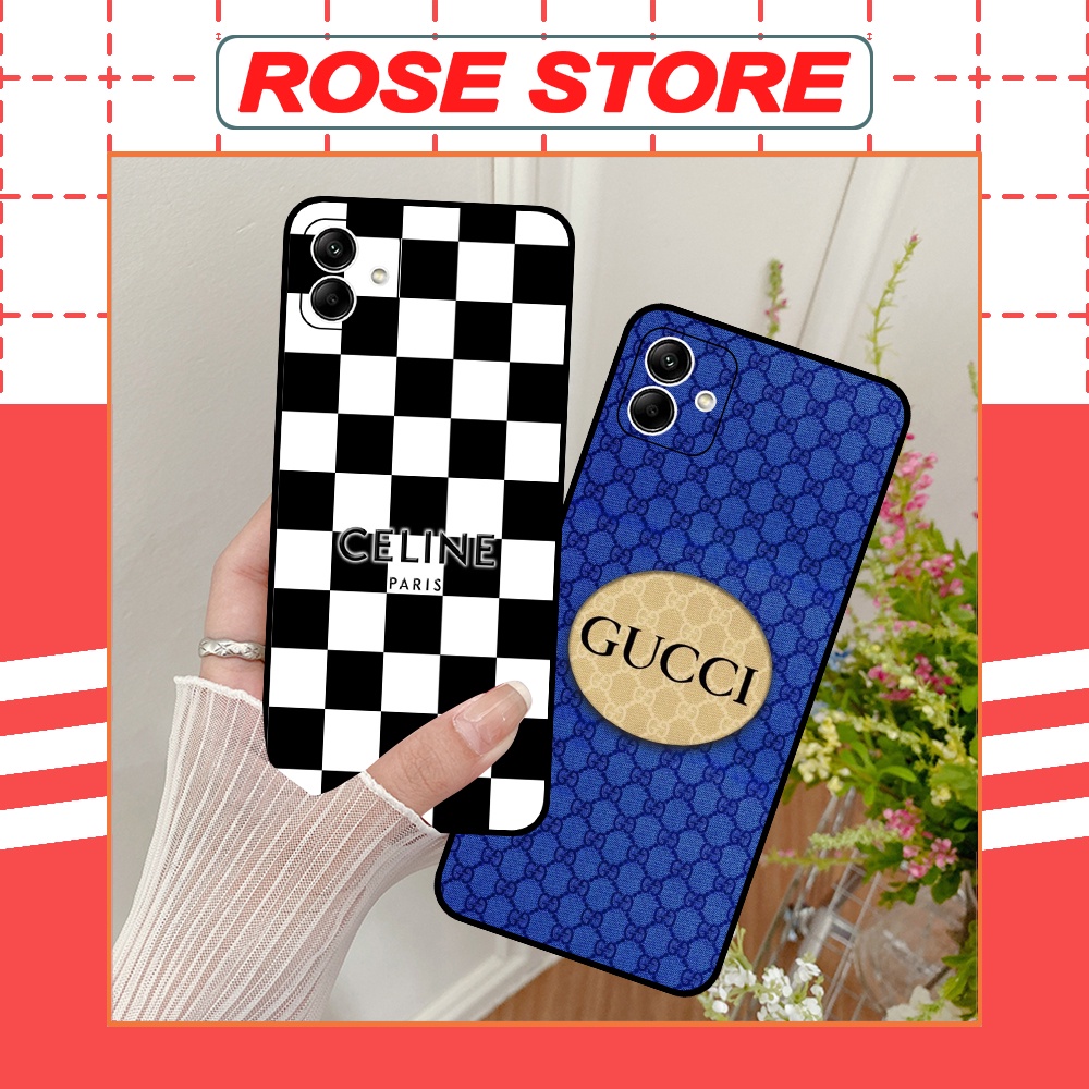 Ốp lưng Samsung A04 in hình thương hiệu thời trang cá tính LV,GC...