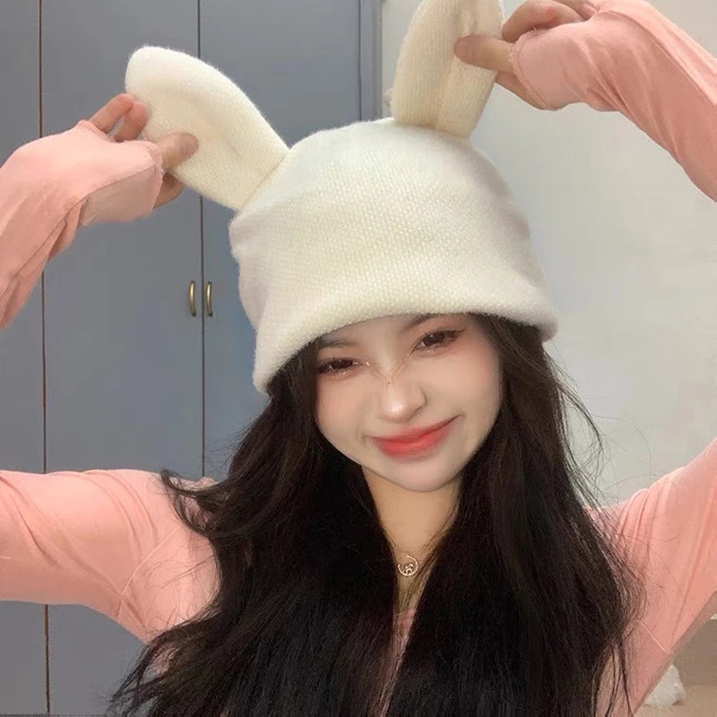 Nón Len Tai Thỏ Dễ Thương Xinh Xắn Cao Cấp