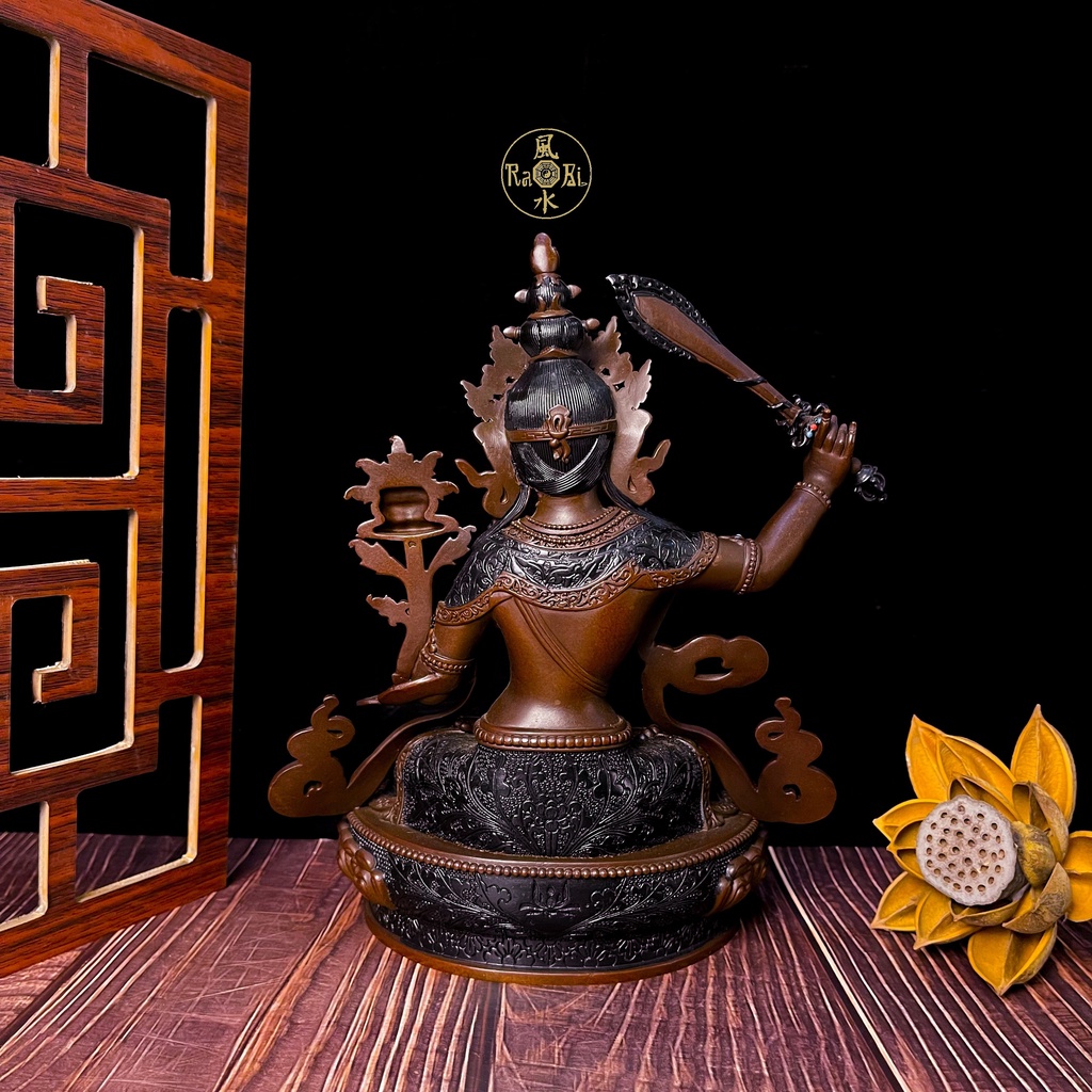 Đức Văn Thù Sư Lợi Bồ Tát Mật Tông - Tượng Đồng Đỏ Thờ Cúng Cao Cấp