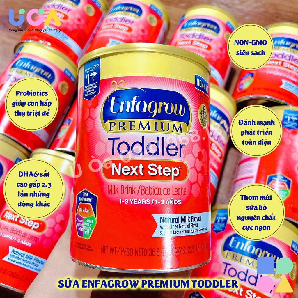 Sữa bột Enfagrow Premium Non - GMO Toddler nextstep Hoa Kỳ, 1.04kg, dành cho trẻ từ 1-3 tuổi - 1,04kg (Hộp)