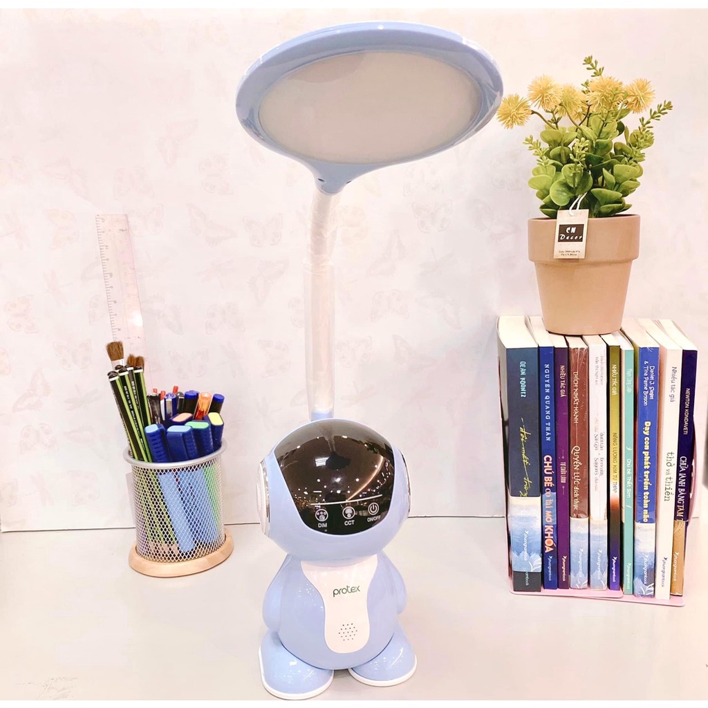 Đèn học, Đèn bàn LED đa chức năng Protex PR032L- Thiết kế hình Robot, bảo hành 24 tháng