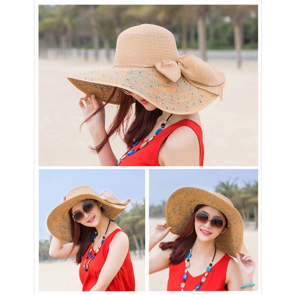 Mũ chống nắng Mũ đi biển Nón chống nắng Mũ rơm luffy Mũ rộng vành Nón nữ thời trang Mũ che nắng