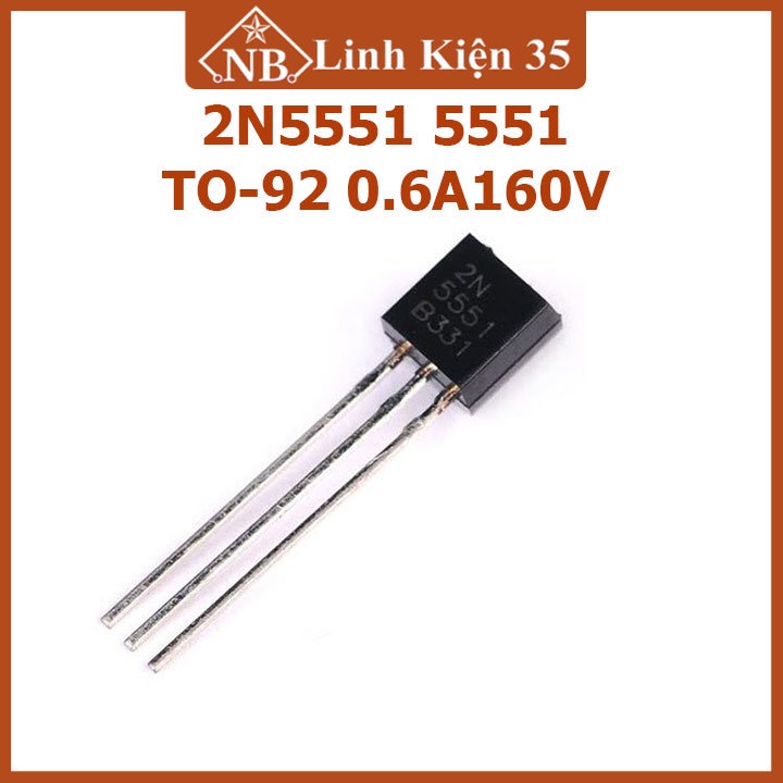 Transistor 2N5551 5551 TO-92 0.6A/160V