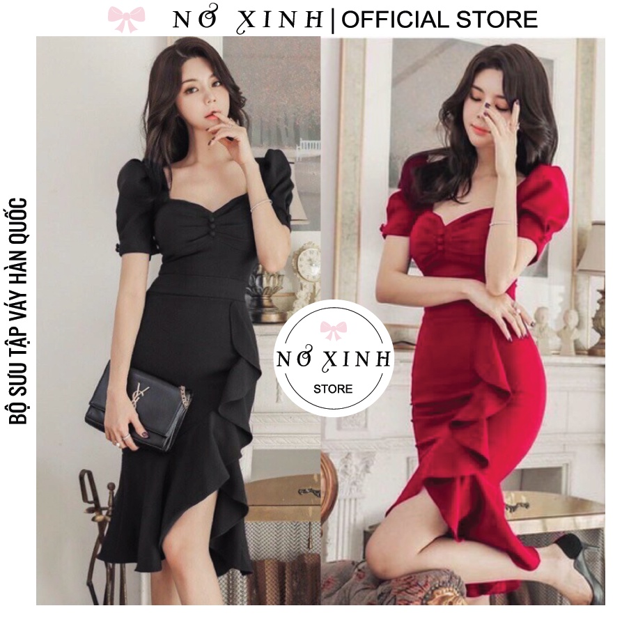 Đầm Body Dự Tiệc Đuôi Cá Xẻ Đùi Cao Cấp Size M-L-XL-XXL (có ảnh+video thật)