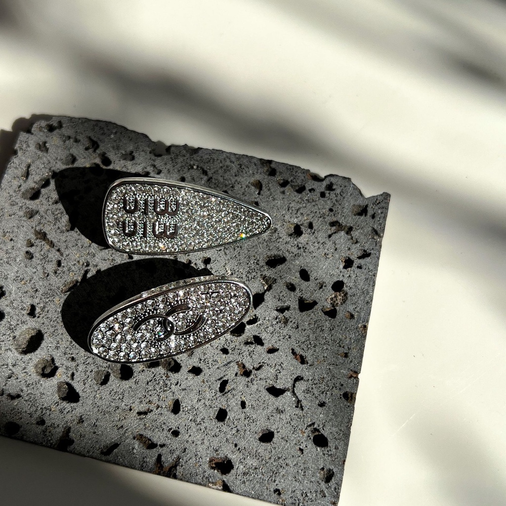 Kẹp Tóc Đính Đá Chữ Thời Trang Sang Trọng Cho Nữ