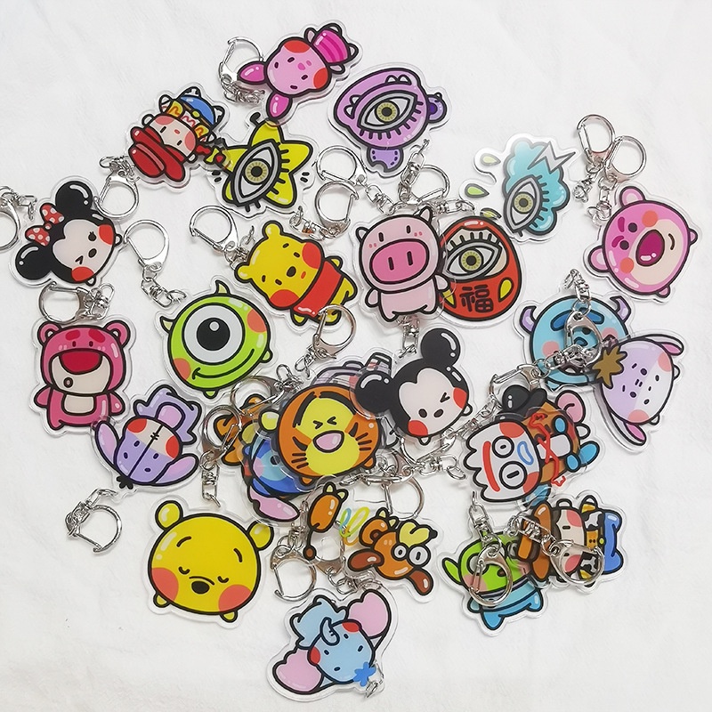 Móc Khóa Keychain Cài Airpods Gấu Lotso Strawberry Bear Hồng Monster