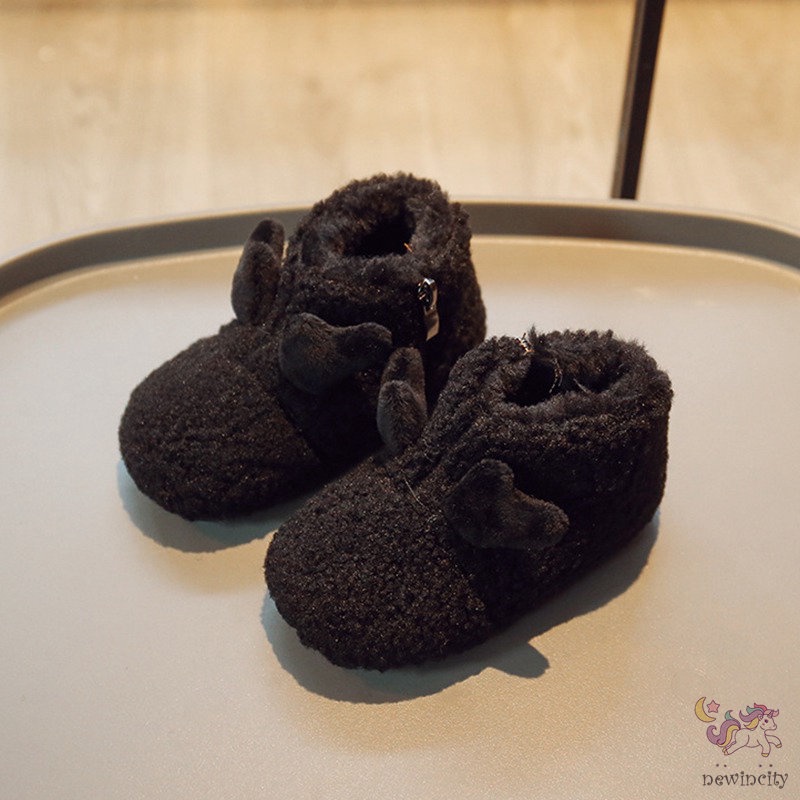 Giày Cotton Đế Mềm Chống Trượt Giữ Ấm Phong Cách Hàn Quốc Cho Bé Gái