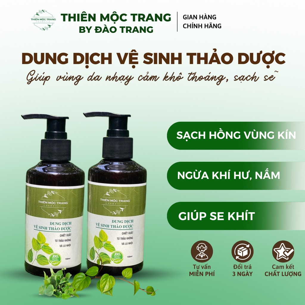Dung dịch vệ sinh phụ nữ Thiên Mộc Trang 200ml (Tặng kèm túi xông VK )